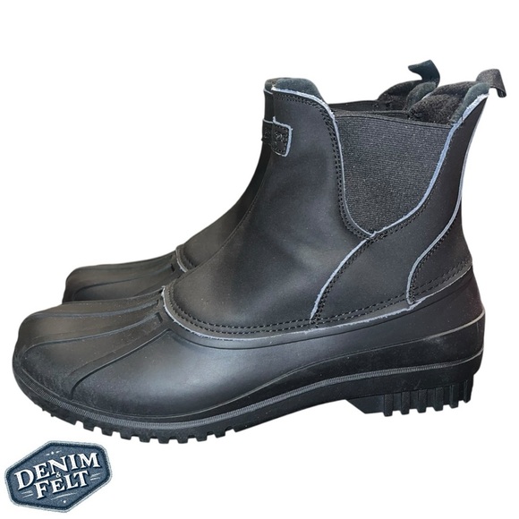 London Fog Men’s Black Tyler Snow Chelsea Boots | NEW/NIB!!❄️☃️🏂 - Picture 9 of 14